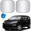 imageEzyShade Windshield Sun Shade with ShieldX Reflective Technology See Vehicle SizeChart Foldable Car Sunshade for Front Windshield Window Car SUV Van Truck Sun Visor Heat Shield Sports S SizeMax Large