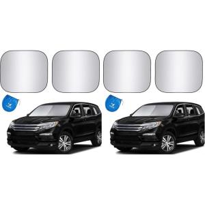 imageEzyShade Windshield Sun Shade with ShieldX Reflective Technology See Vehicle SizeChart Foldable Car Sunshade for Front Windshield Window Car SUV Van Truck Sun Visor Heat Shield Sports S SizeMax Large Pack of 2