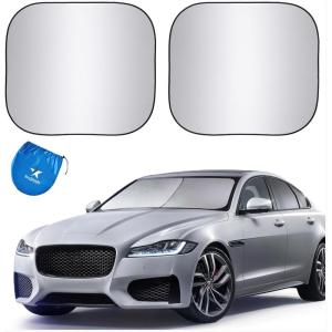 imageEzyShade Windshield Sun Shade with ShieldX Reflective Technology See Vehicle SizeChart Foldable Car Sunshade for Front Windshield Window Car SUV Van Truck Sun Visor Heat Shield Sports S SizeSports Small
